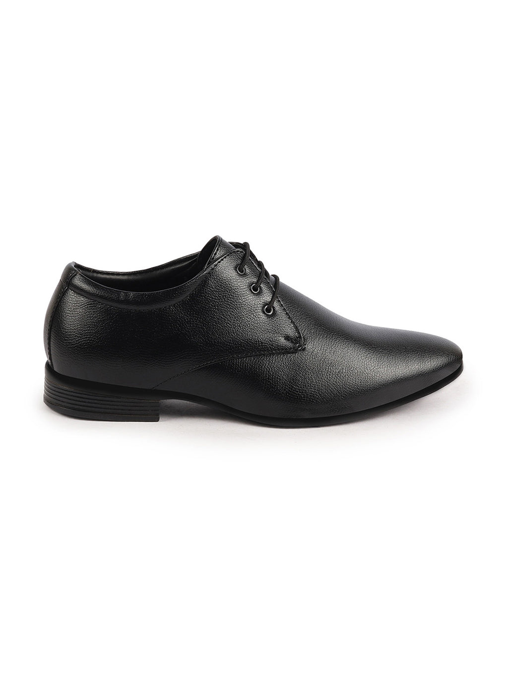 basics men black formal office lace up shoes