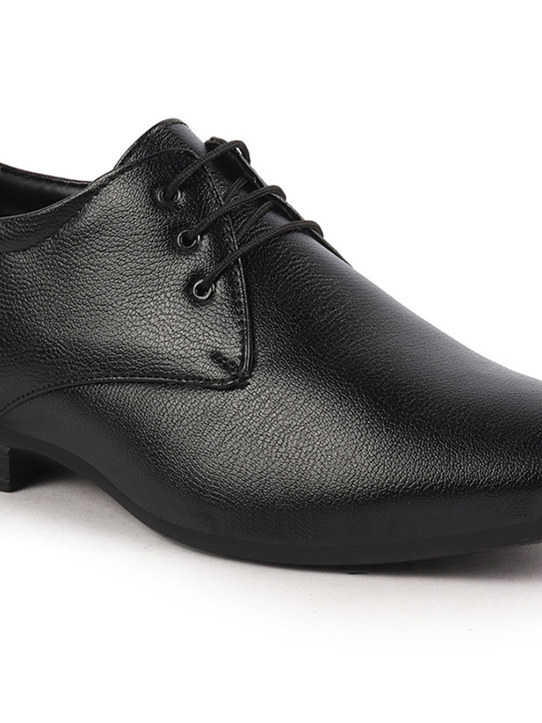 basics men black formal office lace up shoes