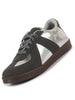 Women Dark Grey Embellished Classic Lace-Up Casual Shoes|Memory Cushioned Comfortable Sneakers