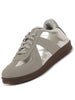 Women Grey Embellished Classic Lace-Up Casual Shoes|Memory Cushioned Comfortable Sneakers