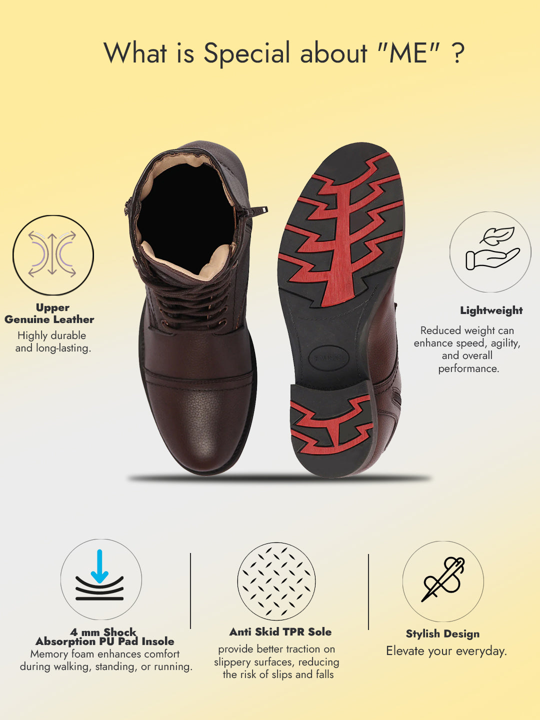 Shop Men Brown High Top Genuine Leather Hook and 7-Eye Lace Up Side Zipper Cap Toe Classic Flat Boots Online.