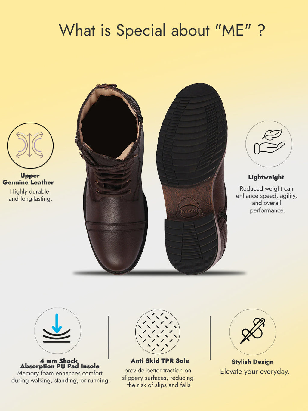 Shop Men Brown High Ankle Genuine Leather Hook and 7-Eye Lace Up Side Zipper Adjustable Buckle Strap Cap Toe Anti Skid Sole Flat Boots Online.