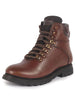 Men Tan Genuine Leather 5-Hook Lace Up Boots for Trekking and Hiking|High Ankle Boots|Anti Skid Sole