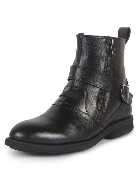 Buy Men Black Side Zipper Classic Slip On Chelsea Boots