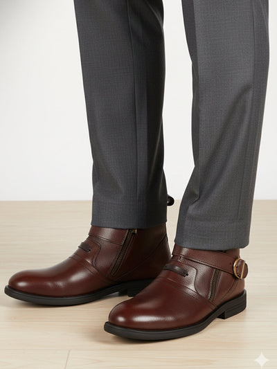 mensoure's shop☆ページ♪ HITZ1675 Men's Tan Leather Zip Boots – Hitz Shoes Online