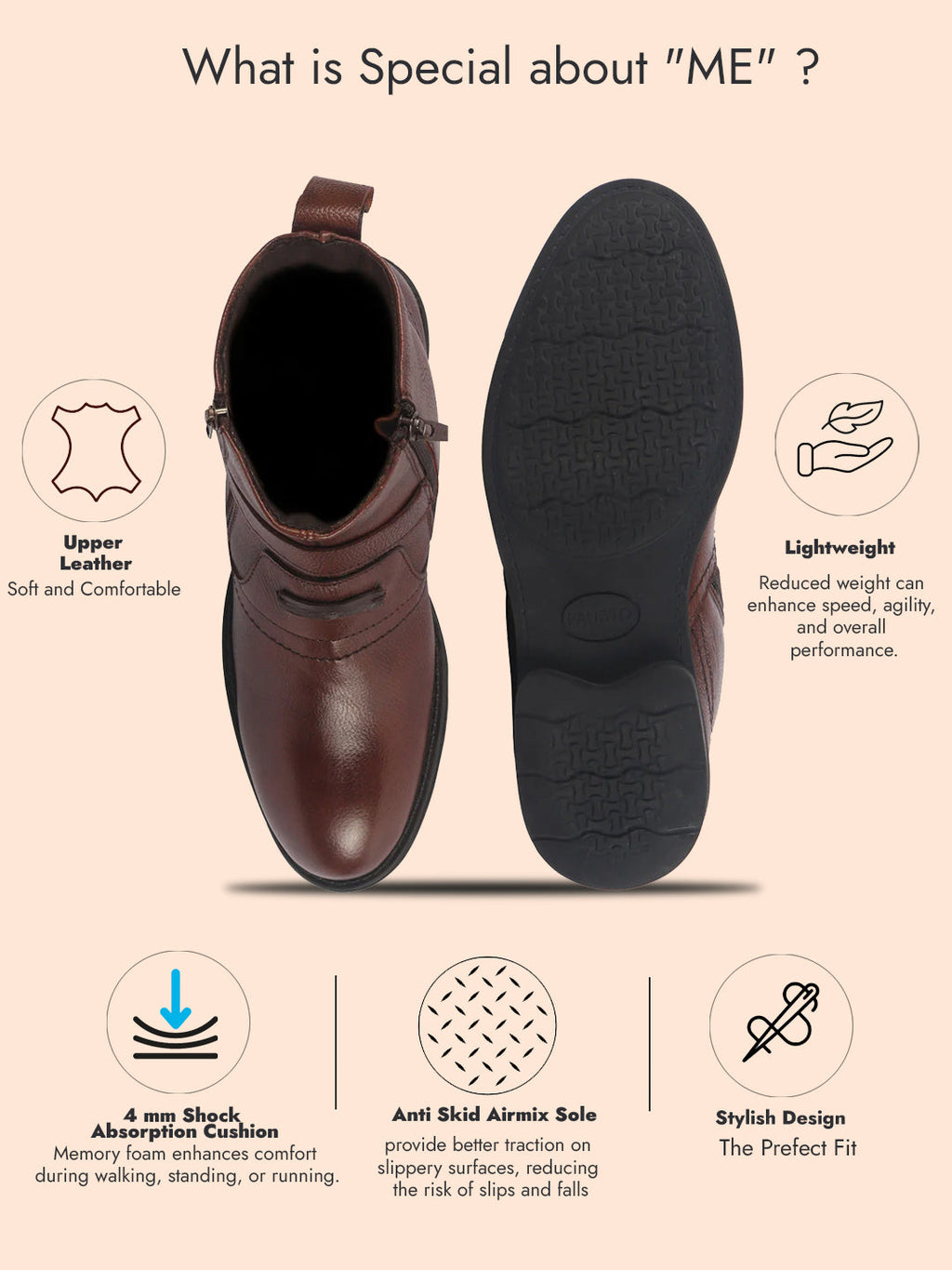 men tan genuine leather side zipper adjustable strap classic slip on chelsea boots