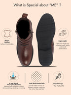 men tan genuine leather side zipper adjustable strap classic slip on chelsea boots