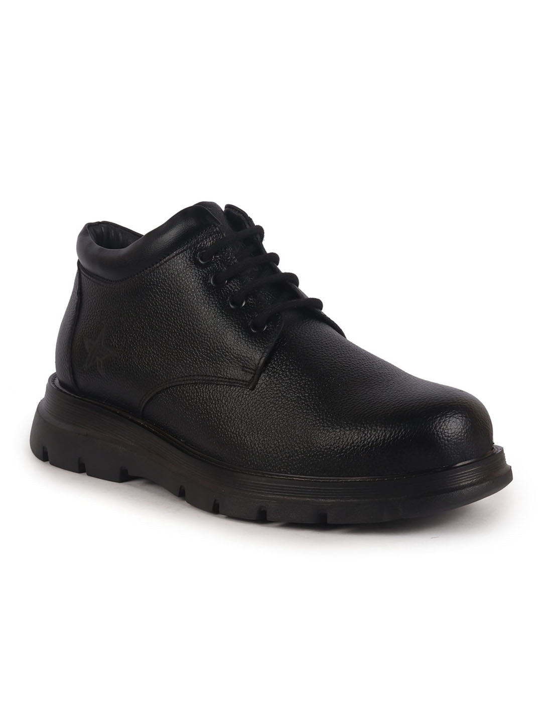 Dress Low Shoe Boots Men Black Genuine Leather Lace Up
