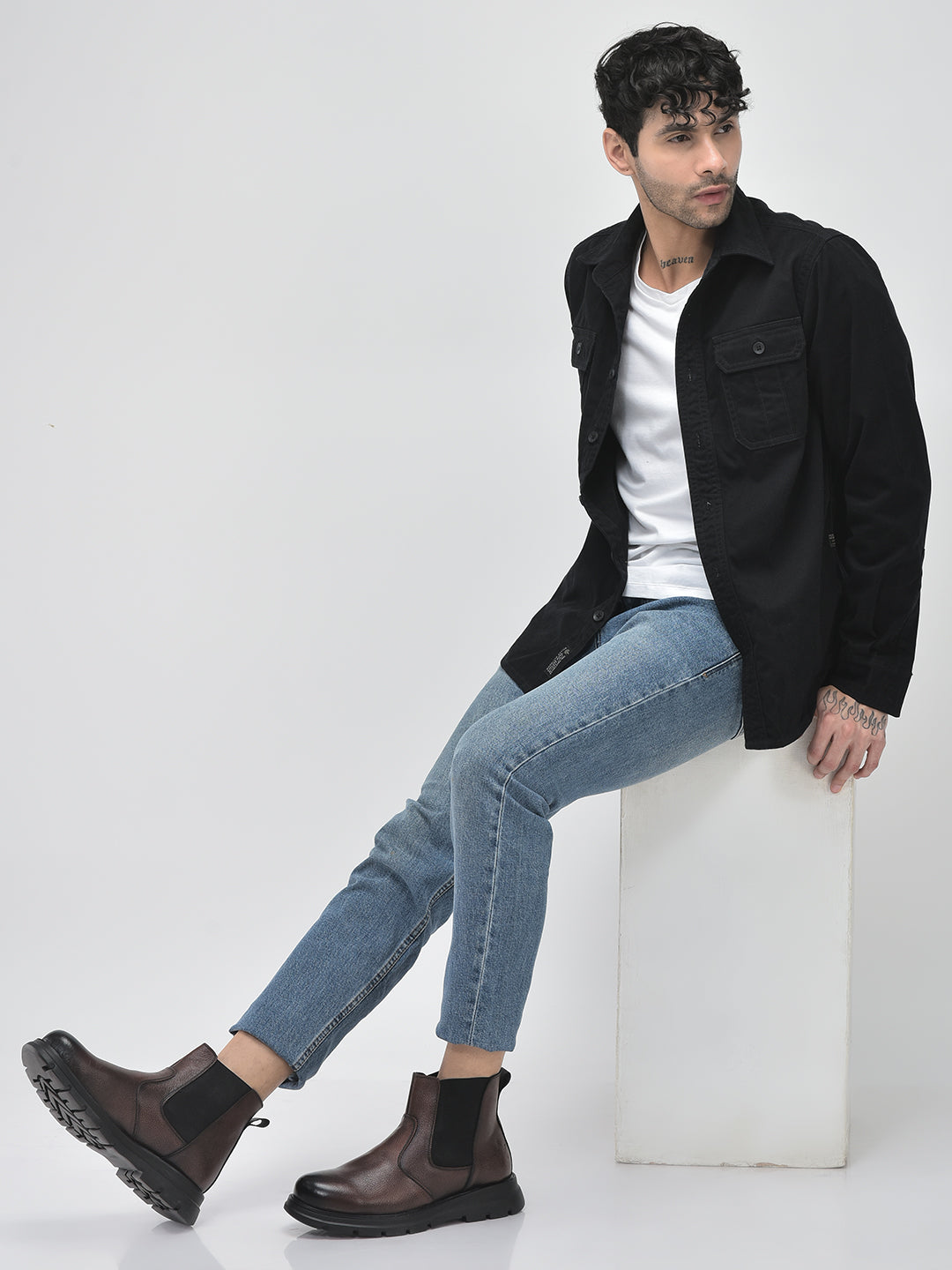 Buy Men's Cherry Genuine Leather Slip On Boots Online – FAUSTO.in
