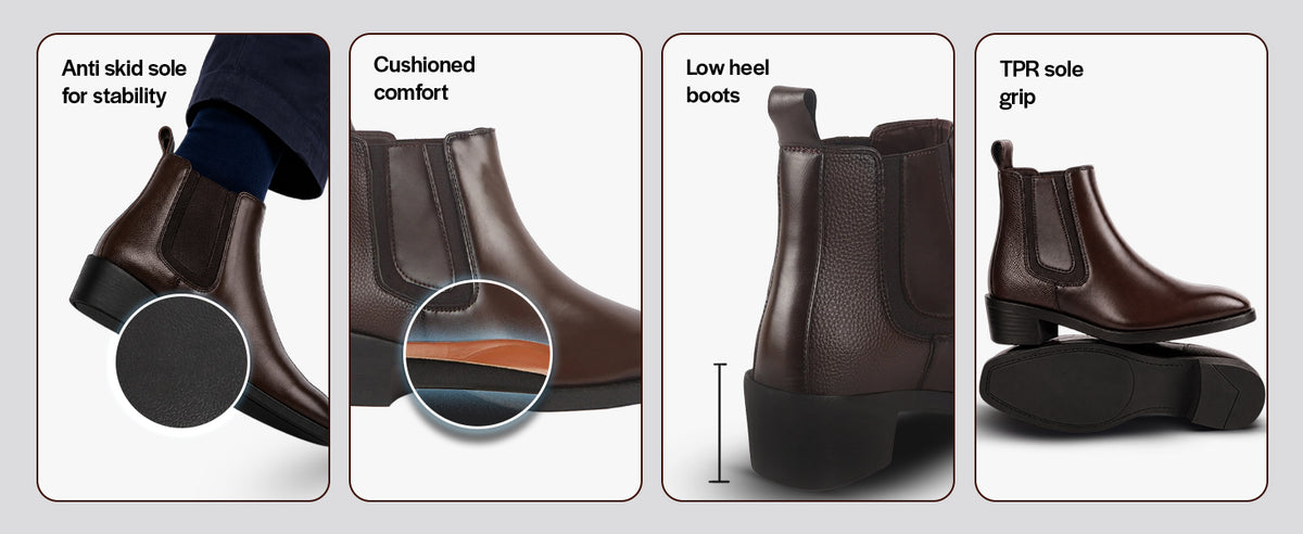 Men Black High Ankle Slip On Winter Chisel Toe Chelsea Boot | Causal, Biking, Outdoor Stylish Boots | Cuban Boots with Memory Cushioned Insole
