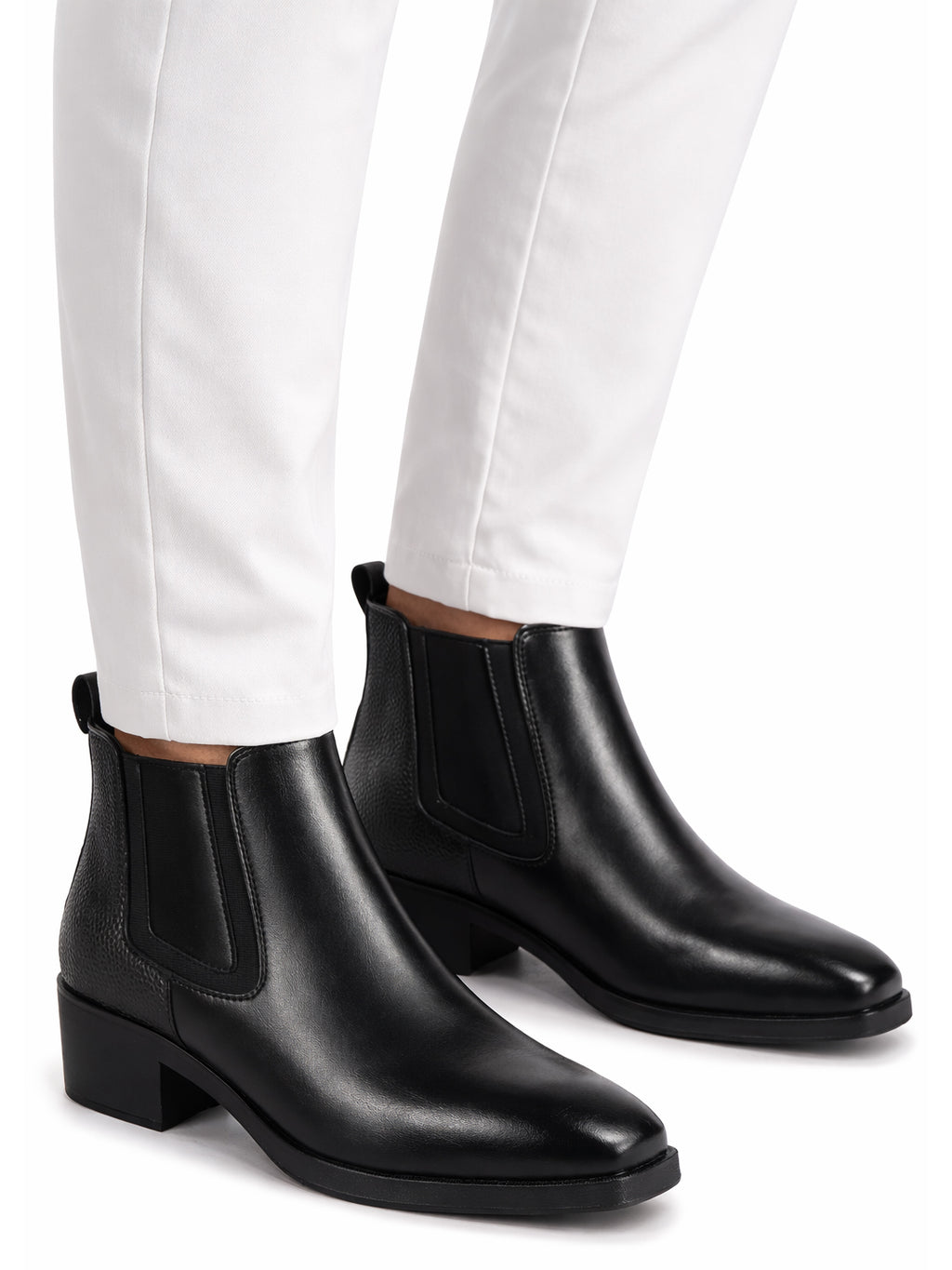 Men Black High Ankle Slip On Winter Chisel Toe Chelsea Boot | Causal, Biking, Outdoor Stylish Boots | Cuban Boots with Memory Cushioned Insole