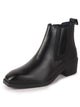 Men Black High Ankle Slip On Winter Chisel Toe Chelsea Boot | Causal, Biking, Outdoor Stylish Boots | Cuban Boots with Memory Cushioned Insole