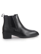 Men Black High Ankle Slip On Winter Chisel Toe Chelsea Boot | Causal, Biking, Outdoor Stylish Boots | Cuban Boots with Memory Cushioned Insole