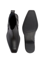 Men Black High Ankle Slip On Winter Chisel Toe Chelsea Boot | Causal, Biking, Outdoor Stylish Boots | Cuban Boots with Memory Cushioned Insole