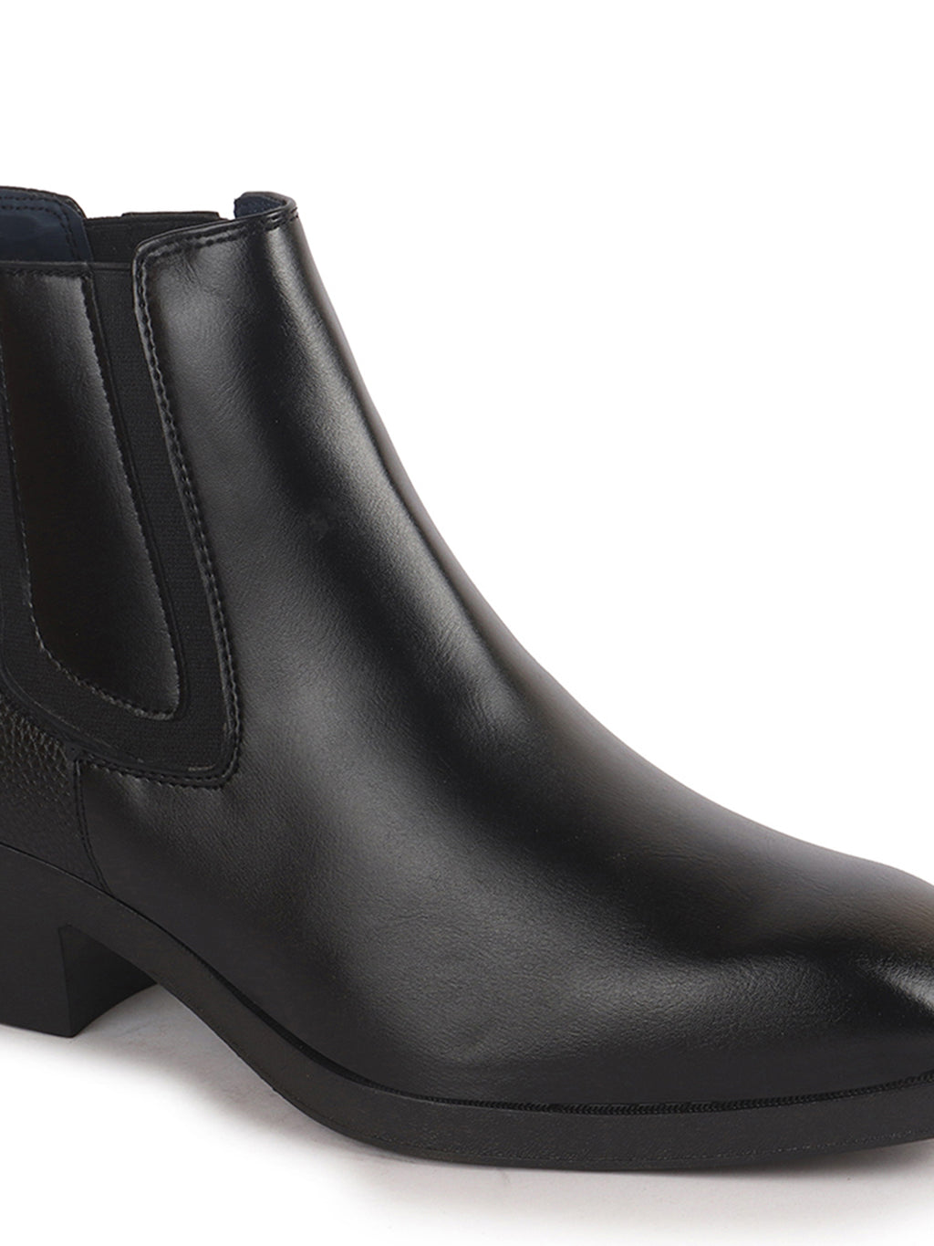 Men Black High Ankle Slip On Winter Chisel Toe Chelsea Boot | Causal, Biking, Outdoor Stylish Boots | Cuban Boots with Memory Cushioned Insole