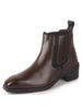 Men Brown High Ankle Slip On Winter Chisel Toe Chelsea Boot | Causal, Biking, Outdoor Stylish Boots | Cuban Boots with Memory Cushioned Insole