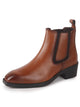 Men Tan High Ankle Slip On Winter Chisel Toe Chelsea Boot | Causal, Biking, Outdoor Stylish Boots | Cuban Boots with Memory Cushioned Insole