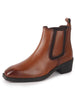 Men Tan High Ankle Slip On Winter Chisel Toe Chelsea Boot | Causal, Biking, Outdoor Stylish Boots | Cuban Boots with Memory Cushioned Insole
