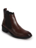 Men Brown High Ankle Slip On Winter Chisel Toe Chelsea Boot|Classic Winter Stylish Cuban Low Heel Boots|Perfect for Office, Business Meetings, Parties, Casual Outings