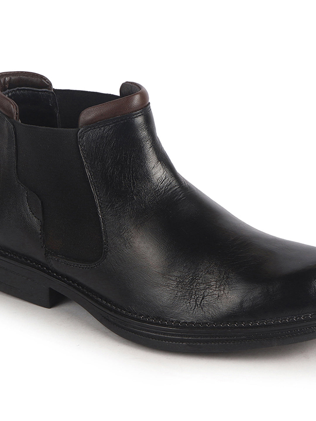 mens boots with elastic gore