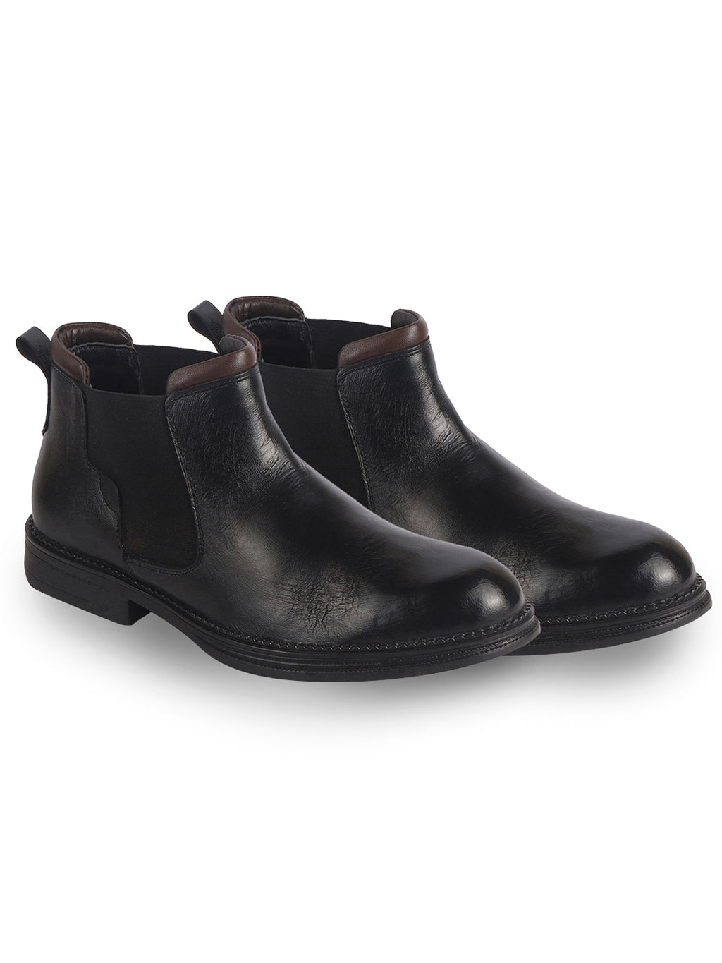 mens boots with elastic gore