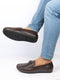 Men Brown Textured Design Horsebit Buckle Casual Classic Slip On Moccasins and Loafers