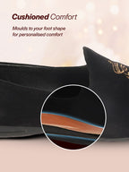 men black velvet embroidery design party casual loafer shoes