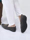 men grey velvet embroidery party casual loafer shoes