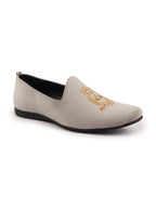 Men Metal Velvet Embroidery Ethnic Party Loafer Shoes