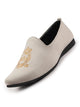 Men Metal Velvet Embroidery Party Casual Loafer Shoes