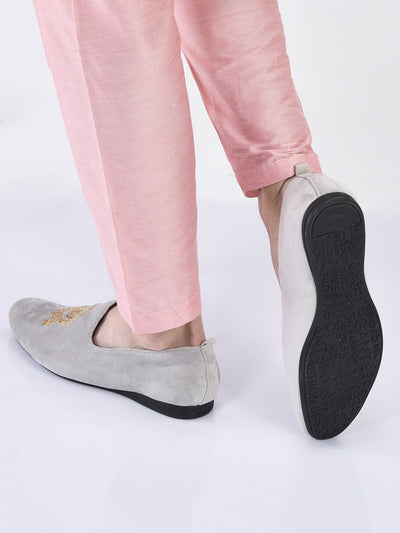 men metal velvet embroidery party casual loafer shoes