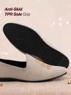 men metal velvet embroidery party casual loafer shoes
