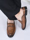 men tan velvet embroidery design party casual loafer shoes