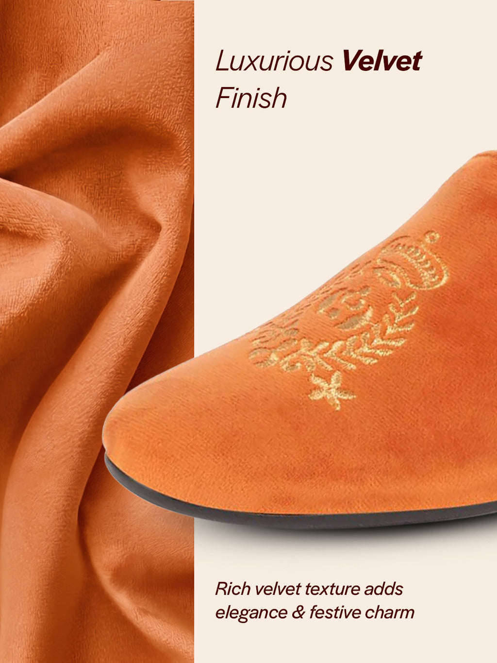 men tan velvet embroidery design party casual loafer shoes