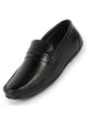Men Black Classic Genuine Leather Slip on Loafer Shoes
