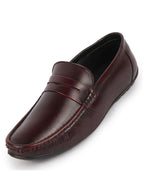 Shop Men Cherry Outdoor Fashion Classic Genuine Leather Slip on Loafer Shoes Online.