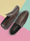 Men Tan Classic Genuine Leather Slip on Loafer Shoes