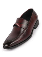 Shop Men Cherry Strap Design Wedding Party Genuine Leather Slip On Loafer Shoes Online.