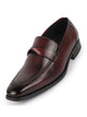 Men Cherry Strap Design Wedding Party Genuine Leather Slip On Loafer Shoes