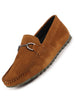 Men Cheeku Horsebit Buckle Suede Leather Slip On Driving Loafers