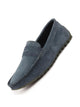 Men Grey Suede Leather Side Stitched Slip On Driving Loafers and Mocassin
