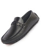 Men Black Stitched Horsebit Buckle Classic Slip-Ons Driving Loafer and Moccasins|Slip On Shoes|Casual Shoes
