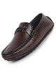 Men Maroon Stitched Horsebit Buckle Classic Slip-Ons Driving Loafer and Moccasins|Slip On Shoes|Casual Shoes