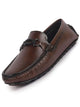 Men Tan Stitched Horsebit Buckle Classic Slip-Ons Driving Loafer and Moccasins|Slip On Shoes|Casual Shoes