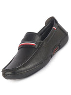 men black stitched stripe design classic slip-ons loafer with flexible slip resistant sole|slip on shoes|casual shoes