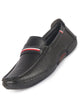 Men Black Stitched Stripe Design Classic Slip-Ons Loafer with Flexible Slip Resistant Sole|Slip On Shoes|Casual Shoes