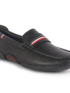 men black stitched stripe design classic slip-ons loafer with flexible slip resistant sole|slip on shoes|casual shoes