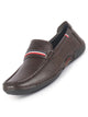 Men Brown Stitched Stripe Design Classic Slip-Ons Loafer with Flexible Slip Resistant Sole|Slip On Shoes|Casual Shoes