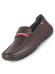 Men Maroon Stitched Stripe Design Classic Slip-Ons Loafer with Flexible Slip Resistant Sole|Slip On Shoes|Casual Shoes