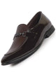 Men Brown Patent Leather Horsebit Buckle Ethnic Slip On Shoes|Party Shoe|Formal Office Shoe|Wedding Shoe